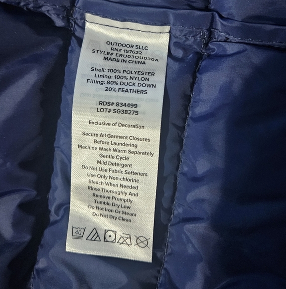 Eddie Bauer Dark Blue Floral Jacket - Picture 10 of 11